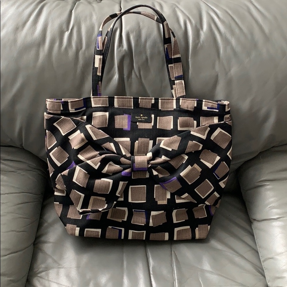 Kate Spade geometric print Canvas Tote